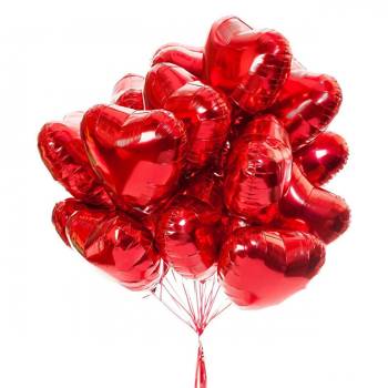 Heart shaped balloons - 10 pcs.