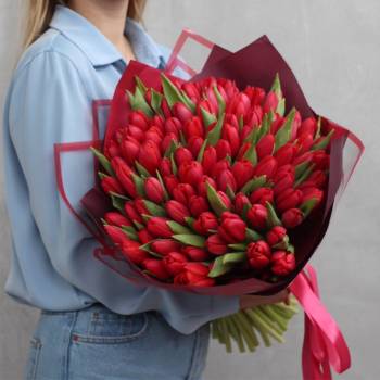51 Red Tulips - code:2050