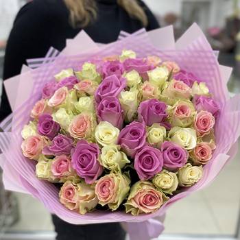 51 roses Pink and White Mix - code 5959